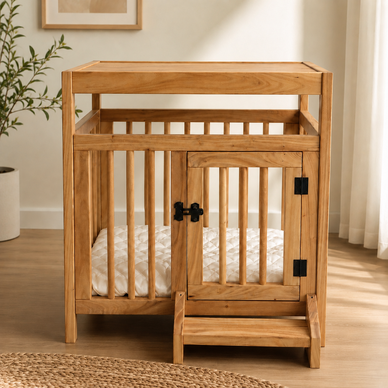 Indoor Dog House | Solid Wood Pet Cage