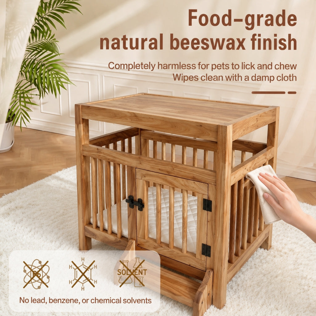 Solid Wood Pet Cage | Indoor Dog House