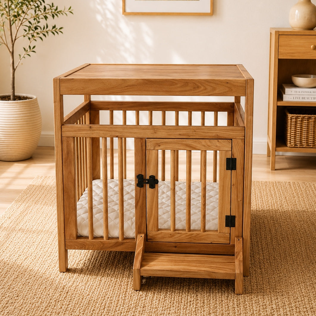 Indoor Dog House | Solid Wood Pet Cage