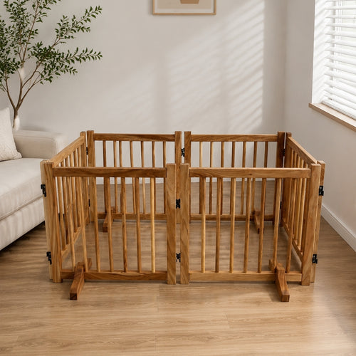 Indoor Dog Pen | Solid Wood Pet Pen