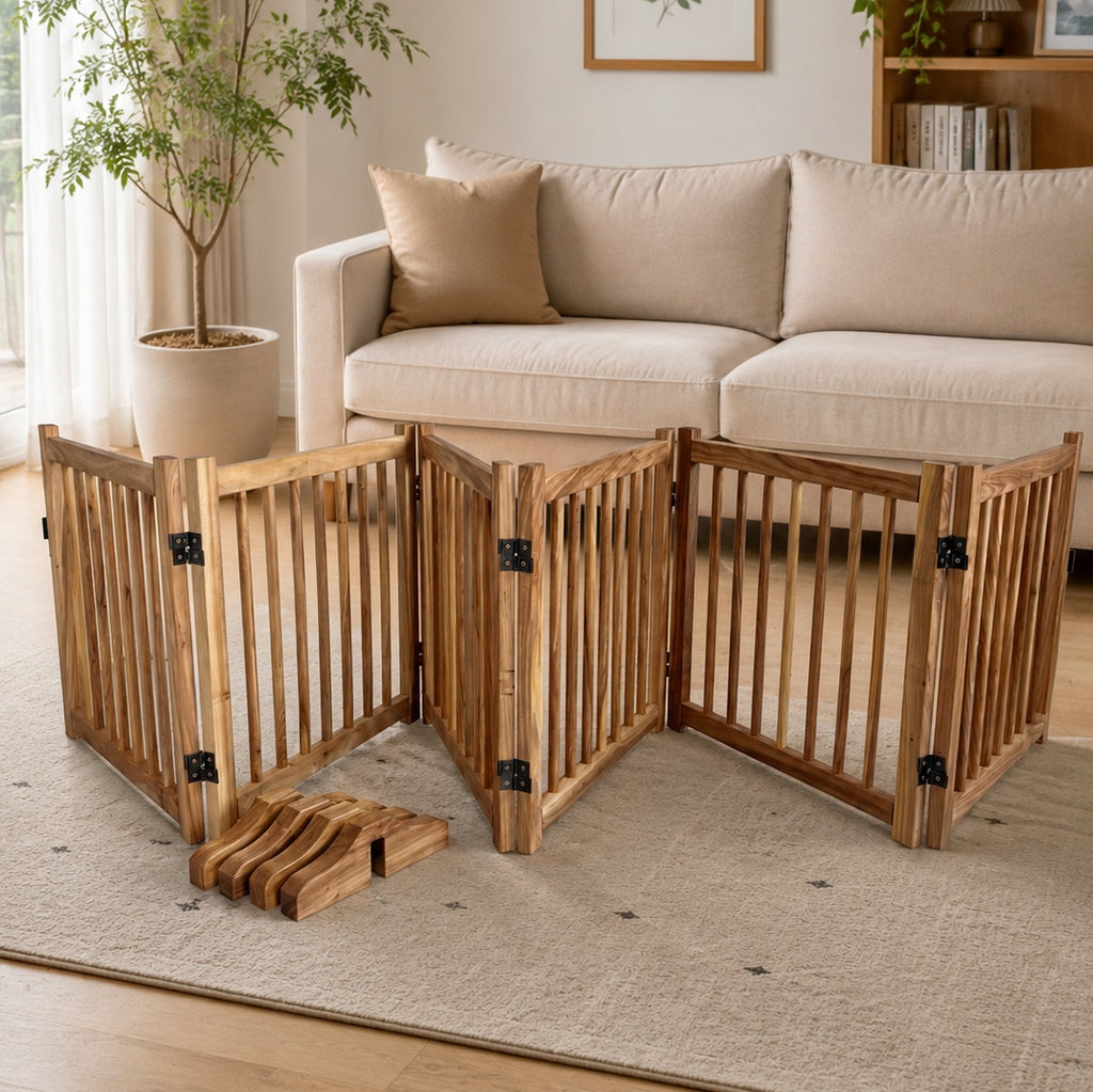 Indoor Dog Pen | Solid Wood Pet Pen