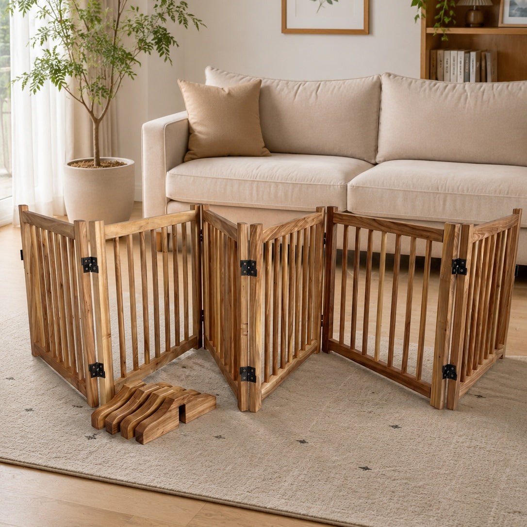 Indoor Dog Pen | Solid Wood Pet Pen