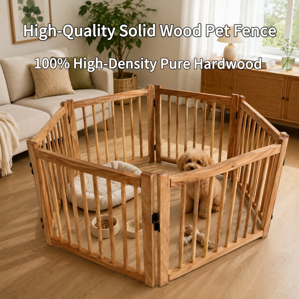 Solid Wood Pet Pen | For Indoor Dogs