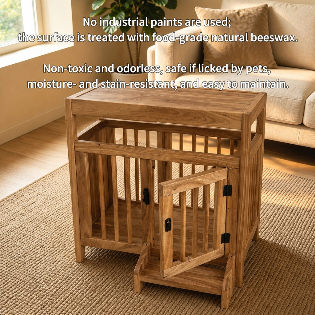 Solid Wood Pet Cage | Indoor Dog House
