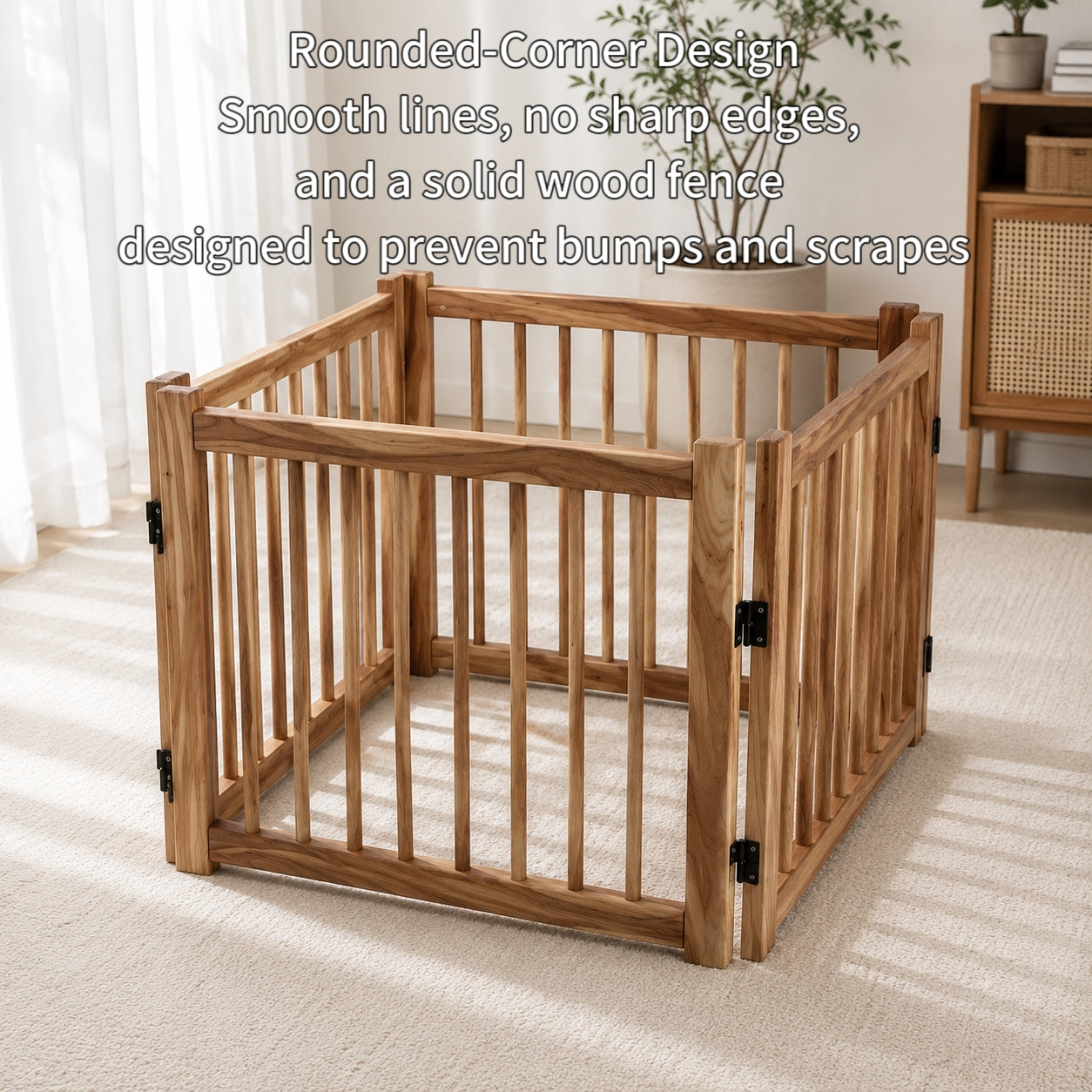 Solid Wood Pet Pen | For Indoor Dogs